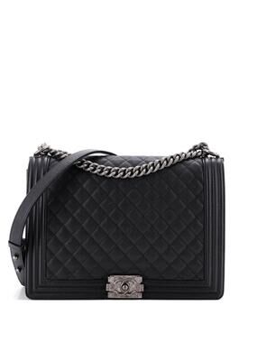 Chanel Boy Flap Bag Quilted Caviar #350901C46B